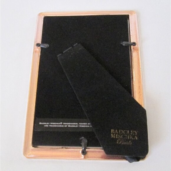 Badgley Mischka Bride Tabletop Frame Rose Gold Sparkle Effect 4 x 6 Picture - Picture 9 of 10